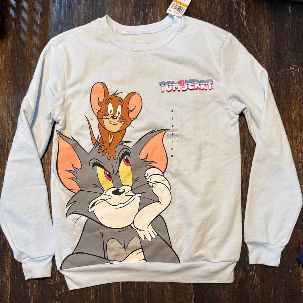 Love Tribe Tom & Jerry Kids Sweatshirt - Light Gray